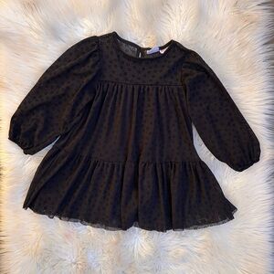 Zara Black Long Sleeve Dress size 3T